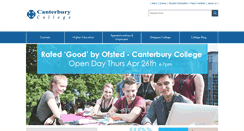 Desktop Screenshot of canterburycollege.ac.uk